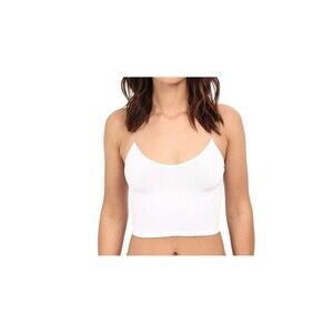 Free People 265348 Women's Skinny Strap Seamless Brami White Size M/L